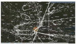 Chemtrails locator above London